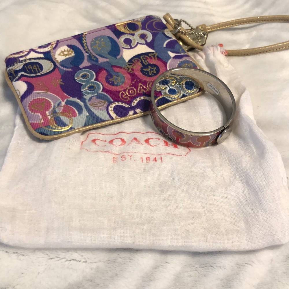 Coach Poppy Set (Bangle and Wristlet Combo)